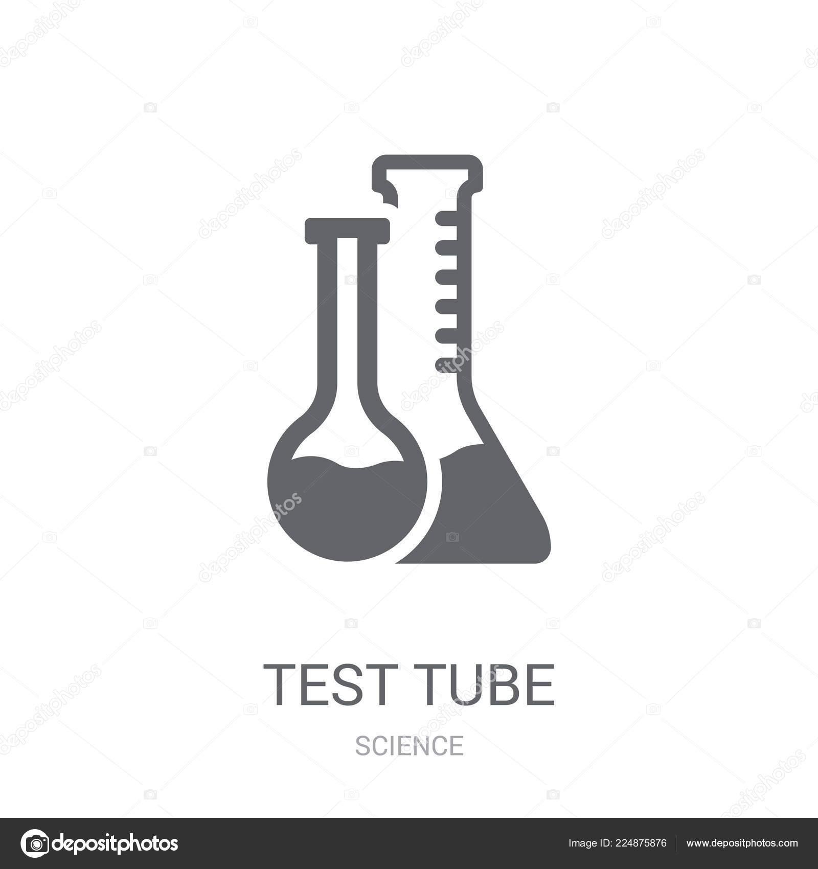 Test Tube Icon Trendy Test Tube Logo Concept White Background