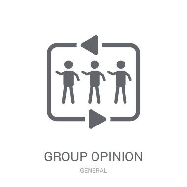 Grup görüş simgesi. Trendy grup görüş logo kavramı genel koleksiyonundan beyaz arka plan üzerinde. Web uygulamaları, mobil uygulamalar ve basılı medya kullanım için uygundur..