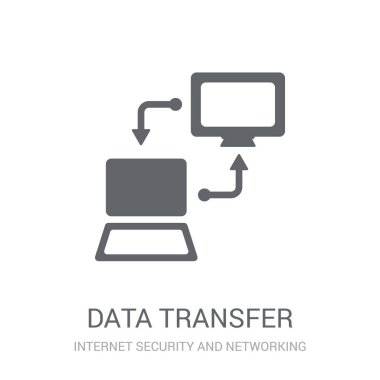 Veri aktarım simgesi. Modaya uygun logo kavramı beyaz arka plan üzerinde Internet güvenlik ve ağ koleksiyonundan baðlamanýz gerekebilir. Web uygulamaları, mobil uygulamalar ve basılı medya kullanım için uygundur..