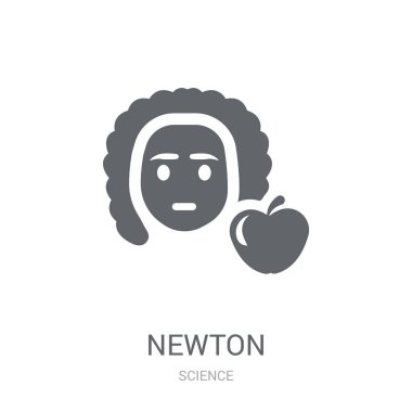 Newton simgesi. Trendy Newton logo kavramı bilim koleksiyonundan beyaz arka plan üzerinde. Web uygulamaları, mobil uygulamalar ve basılı medya kullanım için uygundur..