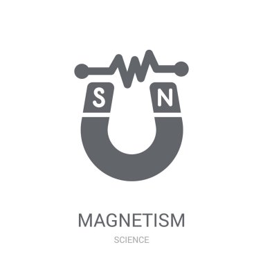 Manyetizma simgesi. Trendy manyetizma logo kavramı bilim koleksiyonundan beyaz arka plan üzerinde. Web uygulamaları, mobil uygulamalar ve basılı medya kullanım için uygundur..