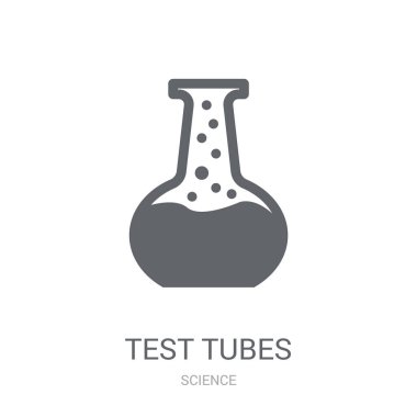 Test tüpleri simgesi. Modaya uygun Test tüpleri logo kavramı bilim koleksiyonundan beyaz arka plan üzerinde. Web uygulamaları, mobil uygulamalar ve basılı medya kullanım için uygundur..