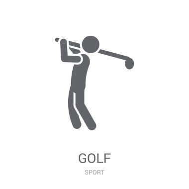 Golf simgesi. Trendy Golf logo kavramı spor koleksiyonundan beyaz arka plan üzerinde. Web uygulamaları, mobil uygulamalar ve basılı medya kullanım için uygundur..