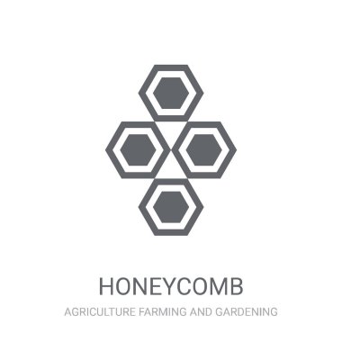 Petek simgesi. Trendy petek logo kavramı Tarım Tarım ve Bahçe koleksiyonu beyaz arka plan üzerinde. Web uygulamaları, mobil uygulamalar ve basılı medya kullanım için uygundur..