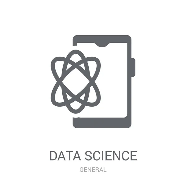 Data Science Ikonen Trendiga Data Science Logotyp Koncept Vit Bakgrund — Stock vektor