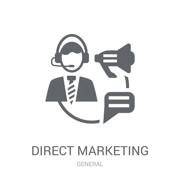 Иконка Прямого Маркетинга Trendy Direct Marketing Logo Concept White Fone — стоковый вектор