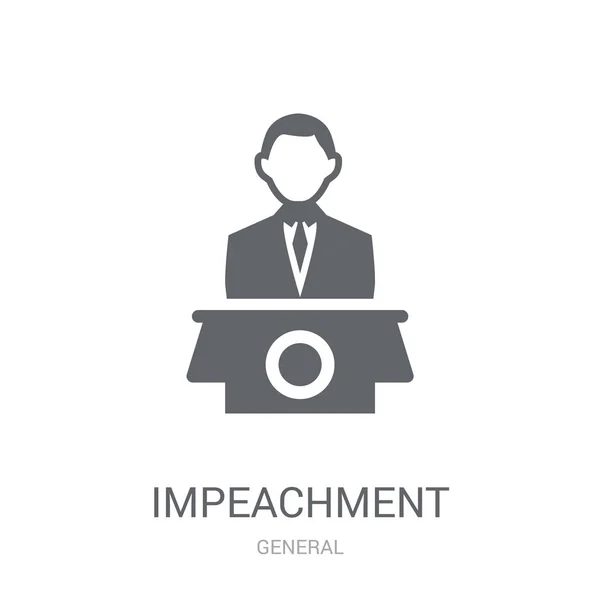 Impeachment Pictogram Trendy Impeachment Logo Concept Witte Achtergrond Uit Algemene — Stockvector