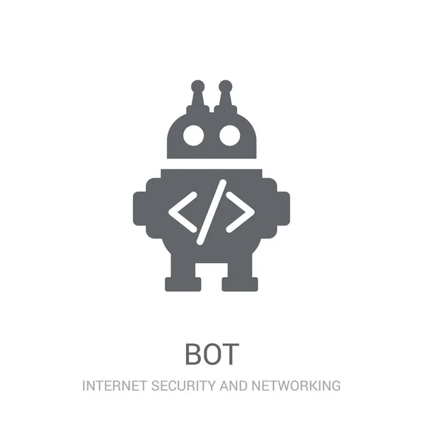 Bot Symbol Trendiges Bot Logo Konzept Auf Weißem Hintergrund Aus — Stockvektor