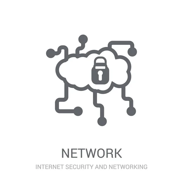 Network Icon Trendy Network Logo Concept White Background Internet Security — Stock Vector