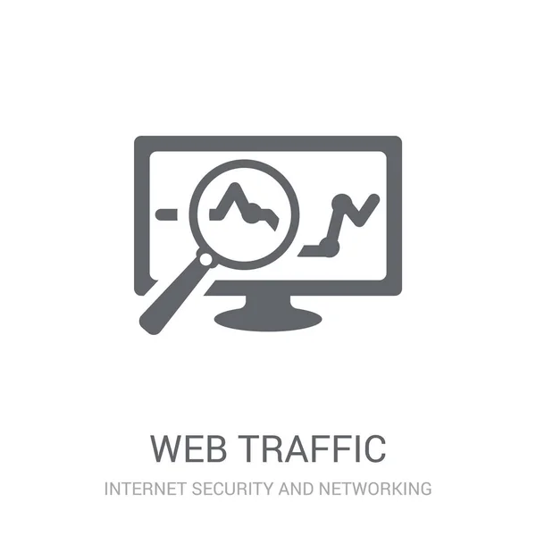 Web Trafik Simgesi Modaya Uygun Web Trafik Logo Kavramı Internet — Stok Vektör