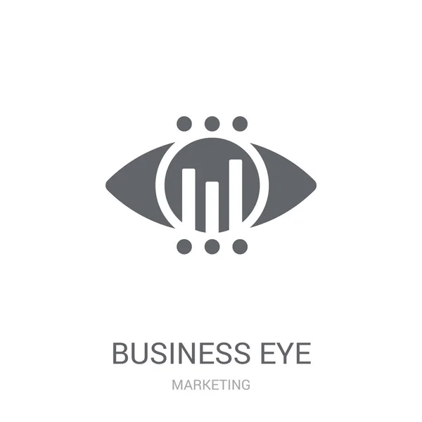 Biznes Ikona Oka Trendy Biznesowe Oko Koncepcja Logo Białym Tle — Wektor stockowy