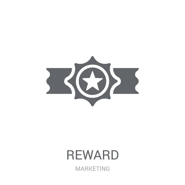 Icono Recompensa Concepto Logotipo Trendy Reward Sobre Fondo Blanco Colección — Vector de stock