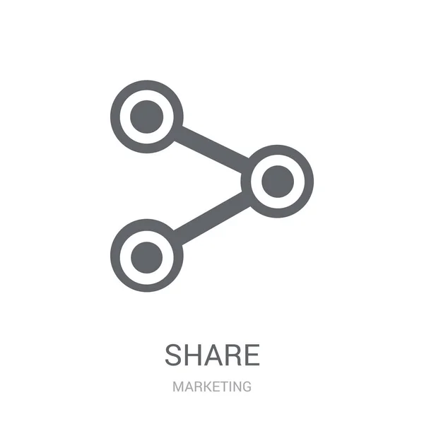 Share Icon Концепция Логотипа Trendy Share Белом Фоне Коллекции Marketing — стоковый вектор