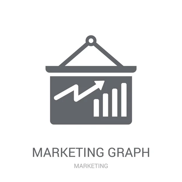 Ícone Gráfico Marketing Marketing Moda Graph Logo Concept White Background —  Vetores de Stock