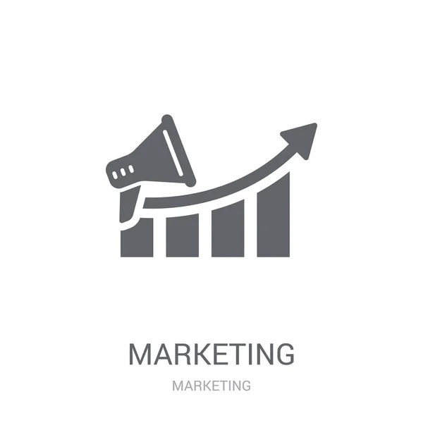 Ícone Marketing Conceito Logotipo Marketing Moda Fundo Branco Coleção Marketing —  Vetores de Stock