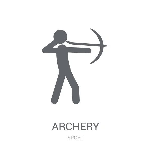Icono Tiro Con Arco Concepto Logo Trendy Archery Sobre Fondo — Vector de stock