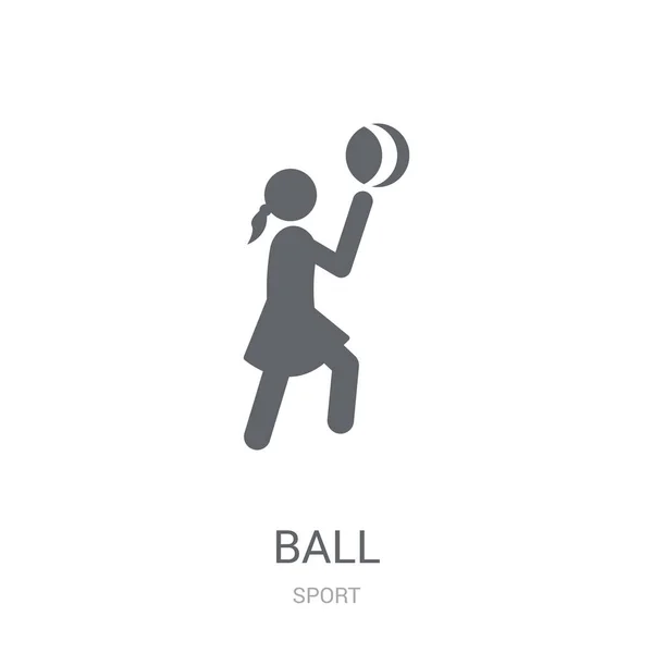 Boll Ikonen Trendiga Ball Logotypen Koncept Vit Bakgrund Från Sport — Stock vektor