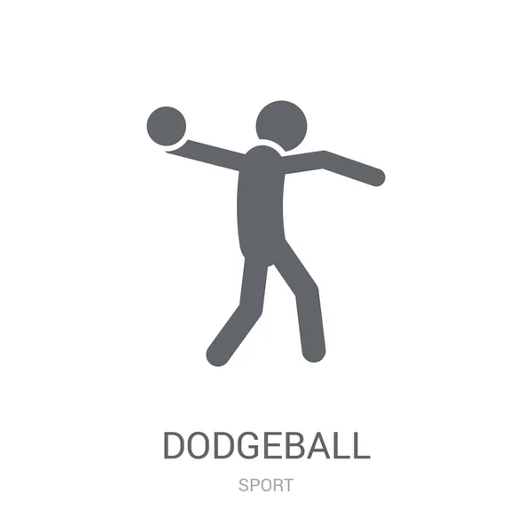 Ícone Dodgeball Conceito Logotipo Moderno Dodgeball Fundo Branco Coleção Sport —  Vetores de Stock