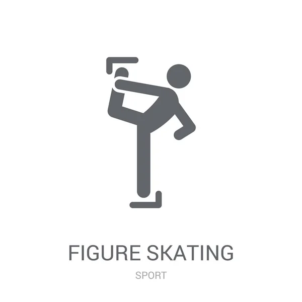 Figure Skating Icon Trendy Figure Skating Logo Concept White Background — Stock Vector