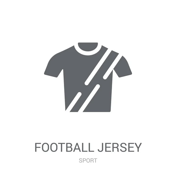 Icono Camiseta Fútbol Concepto Logotipo Camiseta Fútbol Moda Sobre Fondo — Vector de stock