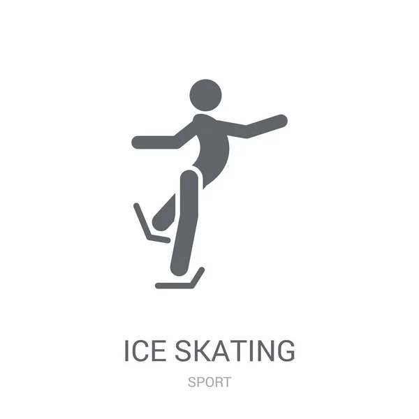Ice Skating Ikonen Trendiga Ice Skating Logotyp Koncept Vit Bakgrund — Stock vektor