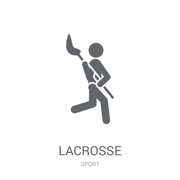 Lacrosse Ikonen Trendiga Lacrosse Logotyp Koncept Vit Bakgrund Från Sport — Stock vektor