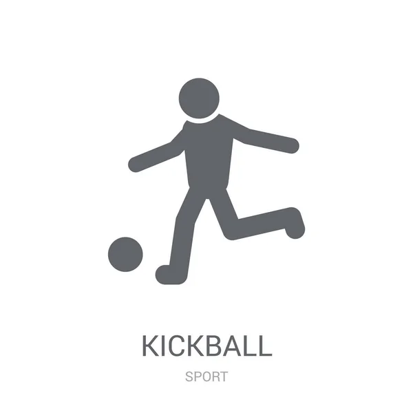 Kickball Symbol Trendiges Kickball Logo Konzept Auf Weißem Hintergrund Aus — Stockvektor