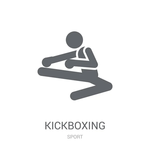 Kickboxning Ikonen Trendiga Kickboxning Logotyp Koncept Vit Bakgrund Från Sport — Stock vektor