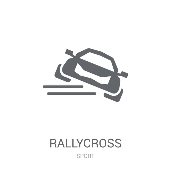 Icône Rallycross Concept Logo Rallycross Tendance Sur Fond Blanc Collection — Image vectorielle