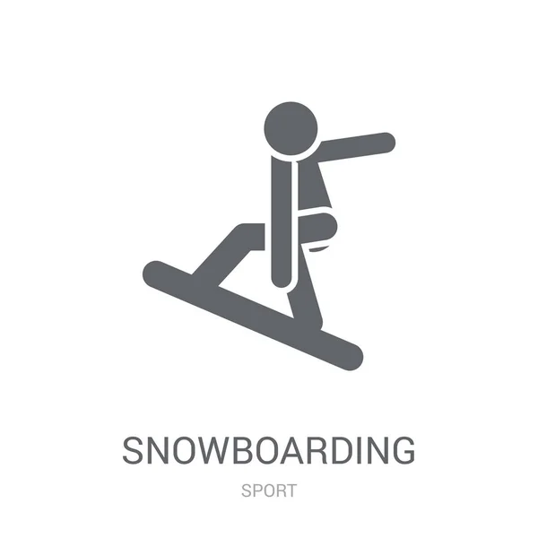 Snowboard Ikona Modny Snowboard Koncepcja Logo Białym Tle Kolekcji Sport — Wektor stockowy