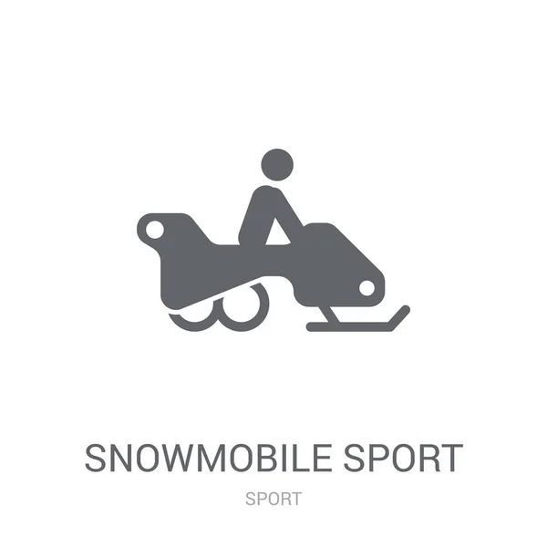 Icono Del Deporte Moto Nieve Concepto Logotipo Moda Snowmobile Sport — Archivo Imágenes Vectoriales