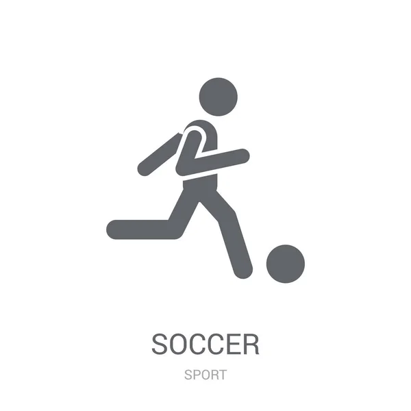 Icono Fútbol Concepto Logo Trendy Soccer Sobre Fondo Blanco Colección — Vector de stock