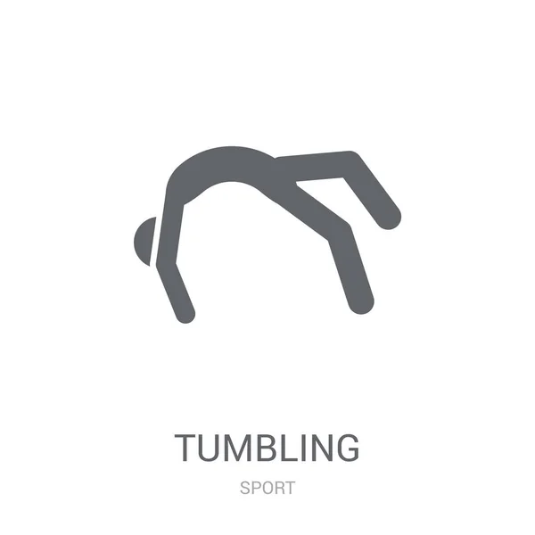 Tumlande Ikonen Trendiga Tumlande Logotyp Koncept Vit Bakgrund Från Sport — Stock vektor