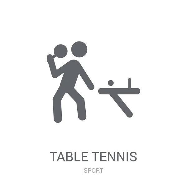 Icono Tenis Mesa Moderno Concepto Logo Tenis Mesa Sobre Fondo — Archivo Imágenes Vectoriales