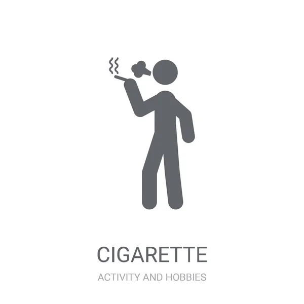 Cigarette Icon Trendy Cigarette Logo Concept White Background Activity Hobbies — Stock Vector