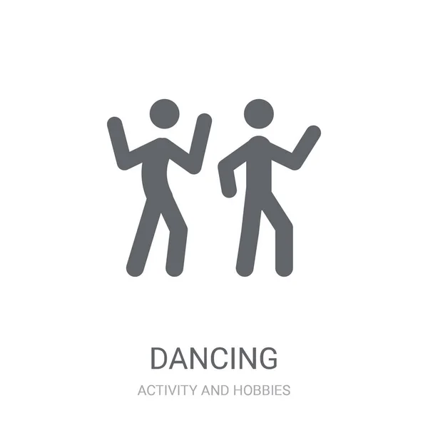 Taneční Ikona Moderní Koncept Loga Tance Bílém Pozadí Kolekce Aktivity — Stockový vektor