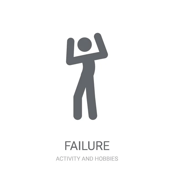 Hata Simgesi Trendy Başarısızlık Logo Kavramı Etkinlik Hobiler Koleksiyon Beyaz — Stok Vektör