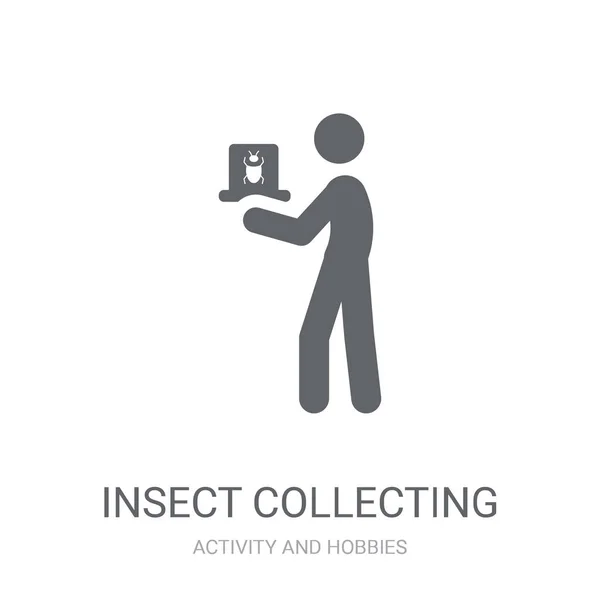 Insect Collecting Icon Trendy Insect Collecting Logo Concept White Background — Stock Vector