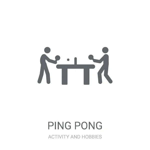 Icono Ping Pong Concepto Logotipo Ping Pong Moda Sobre Fondo — Vector de stock