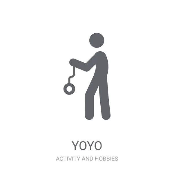 Icono Yoyo Concepto Logotipo Moda Yoyo Sobre Fondo Blanco Colección — Vector de stock