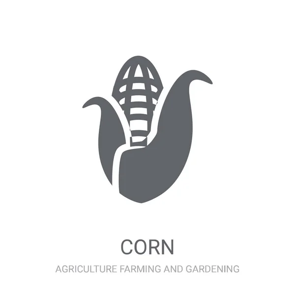 Icono Maíz Concepto Logotipo Corn Moda Sobre Fondo Blanco Colección — Vector de stock