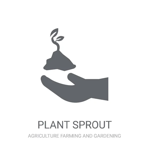 Pflanzen Sprießen Ikone Trendige Pflanze Sprießen Logo Konzept Auf Weißem — Stockvektor