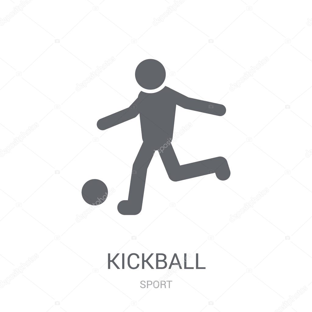 kickball icon. Trendy kickball logo concept on white background from Sport collection. Suitable for use on web apps, mobile apps and print media.