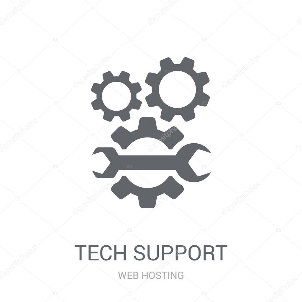 Tech support icon. Trendy Tech support logo concept on white background from web hosting collection. Suitable for use on web apps, mobile apps and print media.