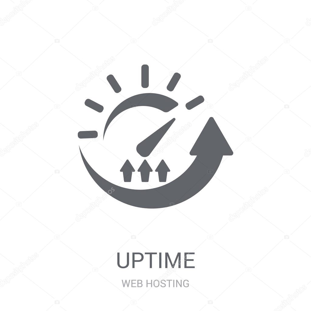 Uptime icon. Trendy Uptime logo concept on white background from web hosting collection. Suitable for use on web apps, mobile apps and print media.