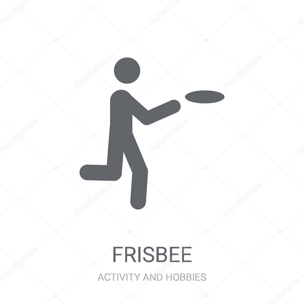 Frisbee icon. Trendy Frisbee logo concept on white background from Activity and Hobbies collection. Suitable for use on web apps, mobile apps and print media.