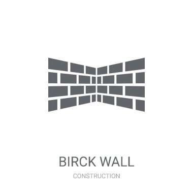 Birck duvar simgesi. Trendy Birck duvar logo kavramı inşaat koleksiyonundan beyaz arka plan üzerinde. Web uygulamaları, mobil uygulamalar ve basılı medya kullanım için uygundur..