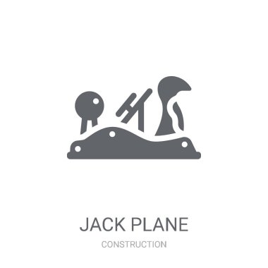 Jack Uçak simgesi. Trendy Jack Uçak logo kavramı inşaat koleksiyonundan beyaz arka plan üzerinde. Web uygulamaları, mobil uygulamalar ve basılı medya kullanım için uygundur..