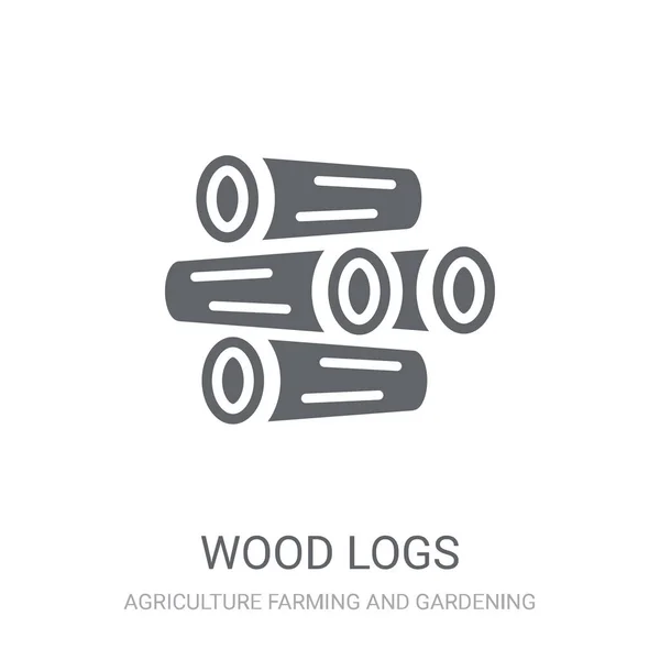 Holzstämme Trendy Holzscheite Logo Konzept Auf Weißem Hintergrund Aus Der — Stockvektor
