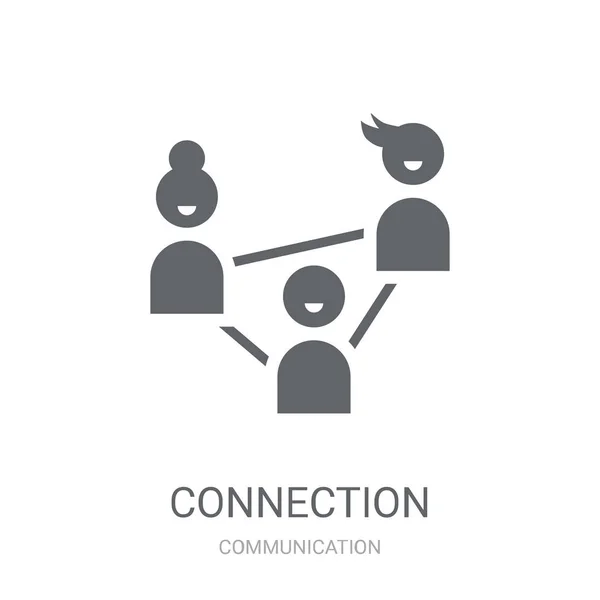 Значок Подключения Концепция Логотипа Trendy Connection Белом Фоне Коллекции Communication — стоковый вектор